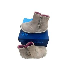 Stride Rite SRT Zoe Light Gold Glitter Shimmer Toddler Girl Boots Size 5.5 M